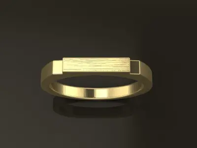 STEP BAR RING BAND NARROW MIX SIZE 3D print model
