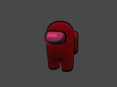 Among Us ToonShaded Character- Rigged Low-poly 3D model