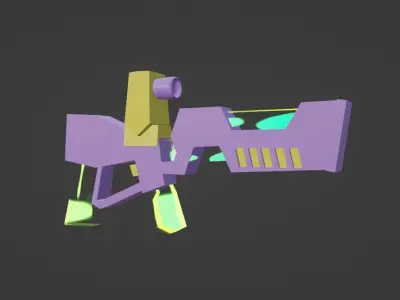 Sci-Fi Gun 3D Low-poly 3D model