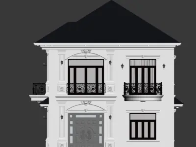  neoclassical house Free 3D model