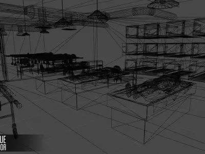 Morgue - Interior Low-poly 3D model