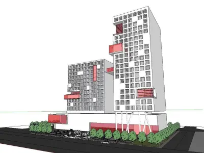 vacation spot-Resort-Fashion Leisure Hotel-0128 3D model