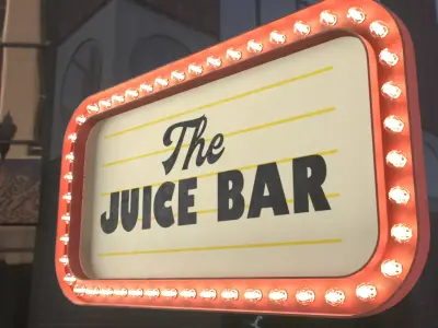Retro sign THE JUICE BAR 3D model
