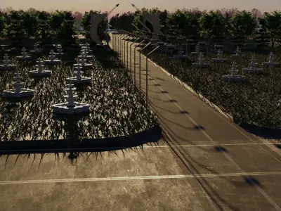 Walk Path Landscape 3D model
