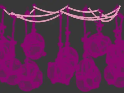 Knotty Bubbles Chandelier 3D model