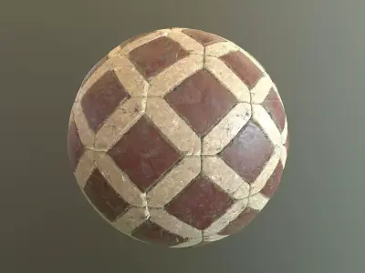 Stone Checker Floor PBR Texture