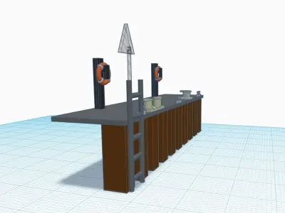 Scale H0 Port pack  3D print model