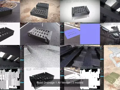 Road Drainage 1 All Version 3D Model Pack
