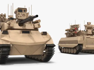  Desert Combat Vehicle with Missile Launchers Simplified 