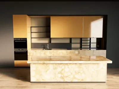 120-Kitchen12 glossy 10 3D model