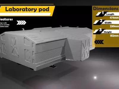 1-24 scale Space 1999 Eagle Lab pod 3D print model