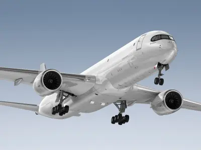  Airbus A350F Generic White 