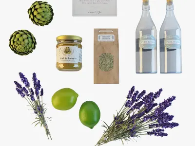 Provence decor basket 3D model