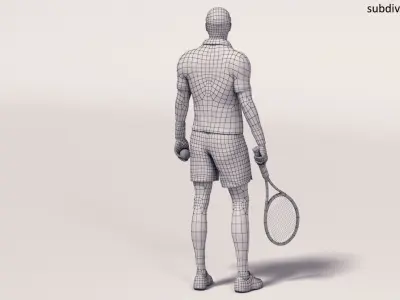  Male Tennis Player Animated HQ 