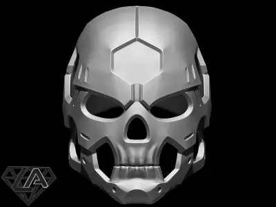 Sci-fi skull custom helmet  3D print model