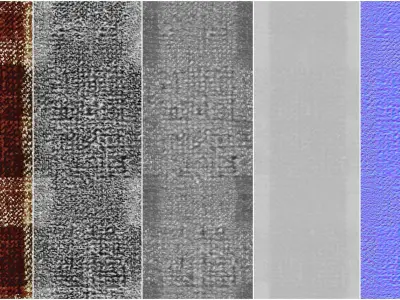 10 Plaid Fabric VOL03 4K Seamless PNG PBR Textures Texture