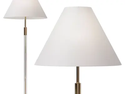 Louvre Home gold floor lamp Lucita 3D model