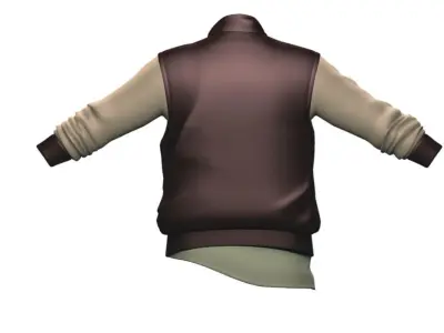 Cartoon High Poly Subdivision Pilot jacket Low-poly 3D model