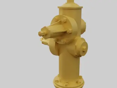 Fire Hydrant Los Angeles - Safety and Emergency Equipment Low-poly 3D model