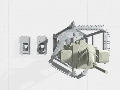 -MHB06C- Mecha Hangar Bay 06 Hangar customizable 3D print model