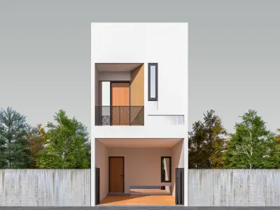 Two Storey House Renovation and Section Low-poly 3D model