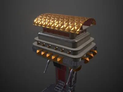 SCI-FI PLATFORM 4 Low-poly 3D model