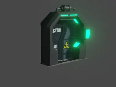 scifi door  3D model