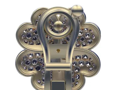 Earrings Clover 3D print model