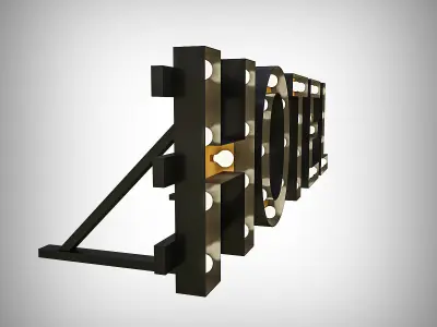 Hotel Bulb Sign 3D model