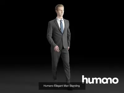 Humano 5-Pack - BUSINESS PEOPLE - WALKING SITTING - 5x 3D models
