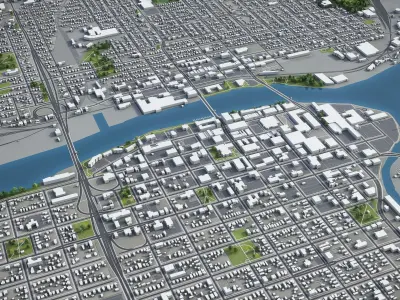 Green Bay  Low-poly 3D model