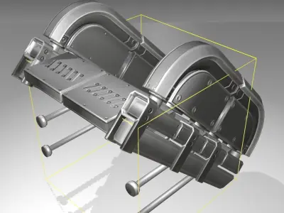 Futuristic Stairs - 29 - Basic Textures Low-poly 3D model