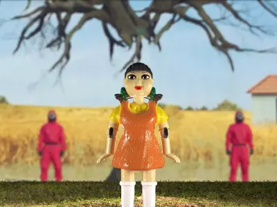 Squid Games Doll  - Red Light Green Light  3D model