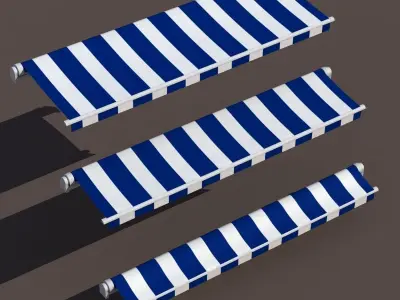 Awning 3 types 3D model
