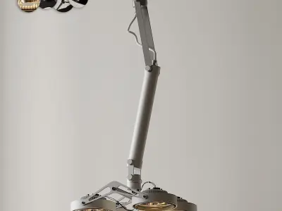 Ceiling Light Modular Nomad 4x AR111 GI Black and Silver 3D model