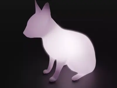 Siamese cat indirect lighting 3D model