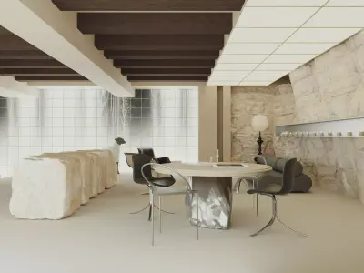         restaurant cafe  interior   3D model
