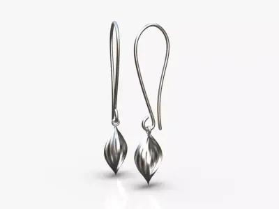 Light modern earrings 3D print model