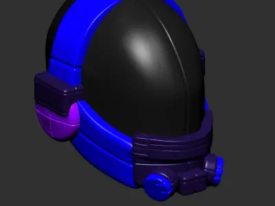helmet high poly sculpt 3d printable  3D model 3D model get