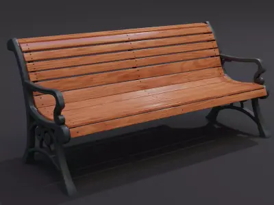 Park Bench Model 1 Low-poly 3D model