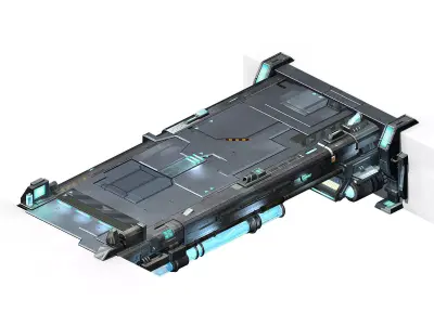 Space ship - deck 01 3D model