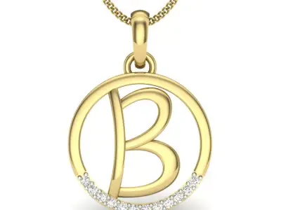 Initial Letter Pendant B 3D print model