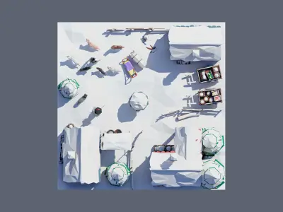 land 6A Low-poly 3D model