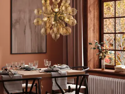 Pendant Lamp Bolla MOD133PL-06BS Low-poly 3D model