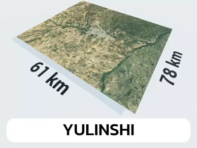 Yulinshi China City Landscape 3D Model 3D model