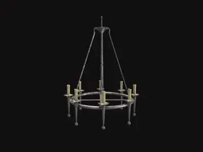 Chandelier 01 Low-poly 3D model