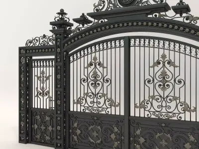 Classic European style Mansion Gate 4 3D model