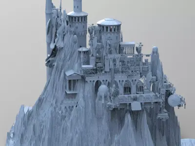 Mount Olympus Grand mountain scene 3D model