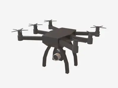 Cartoon Drone V1 002 Low-poly 3D model
