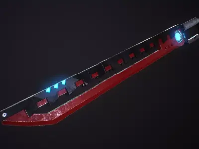 Sci-fi Sword Concept Low-poly 3D model